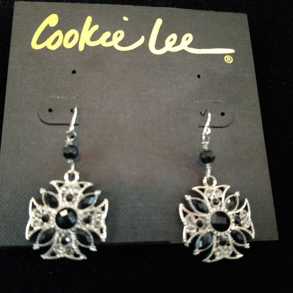 Maltese cross earrings